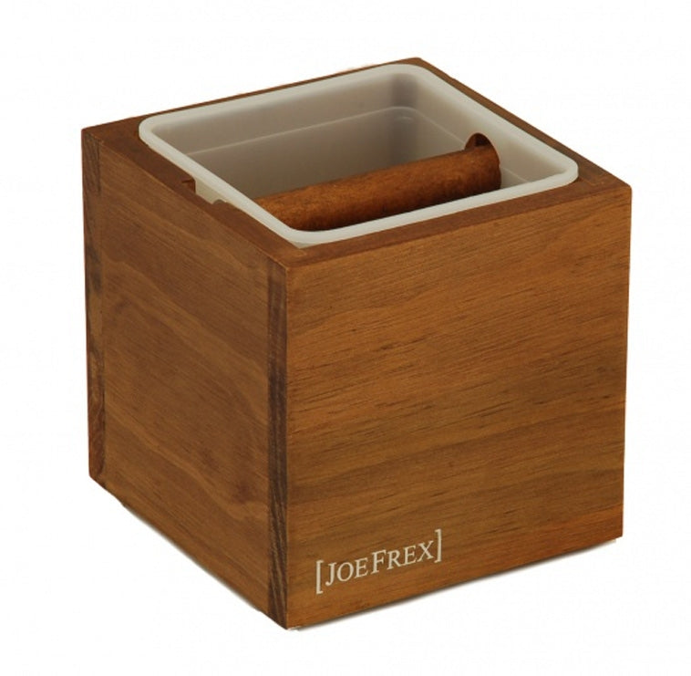 JoeFex Abschlagbehälter mittelbraun elegant | Holz