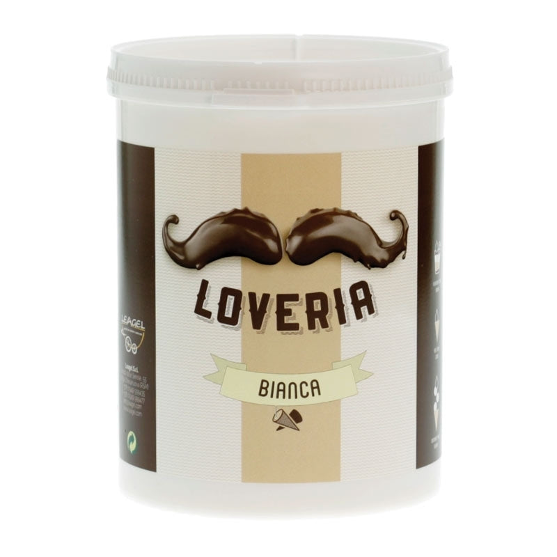 Loveria Bianca weiße Schoko Creme | 1,2 kg Dose