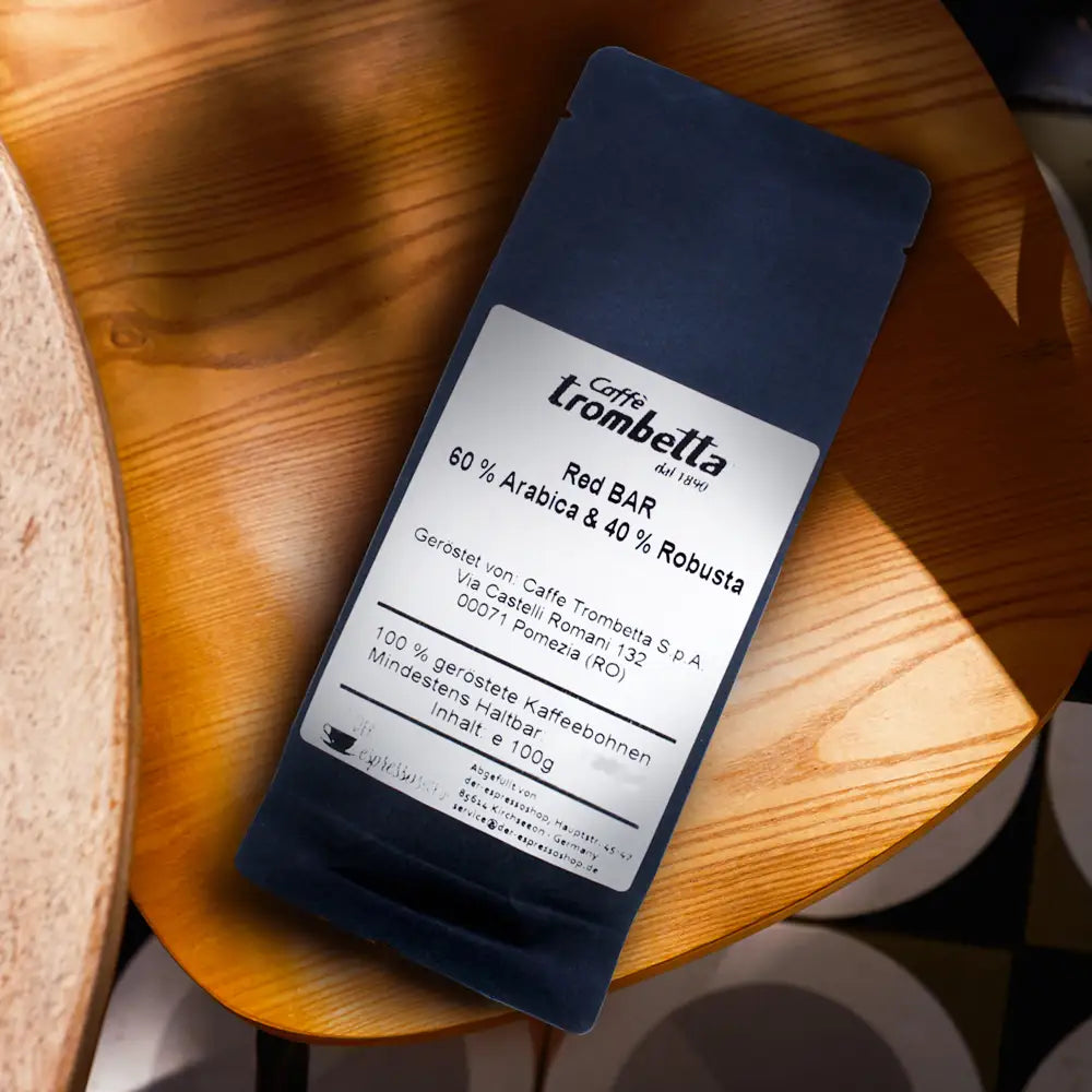 Espressobohnen probierpaket trombetta bar red 100g