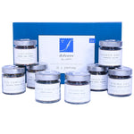 probepaket mit acht sorten feinstem biotee im glas. zum probieren oder verschenken