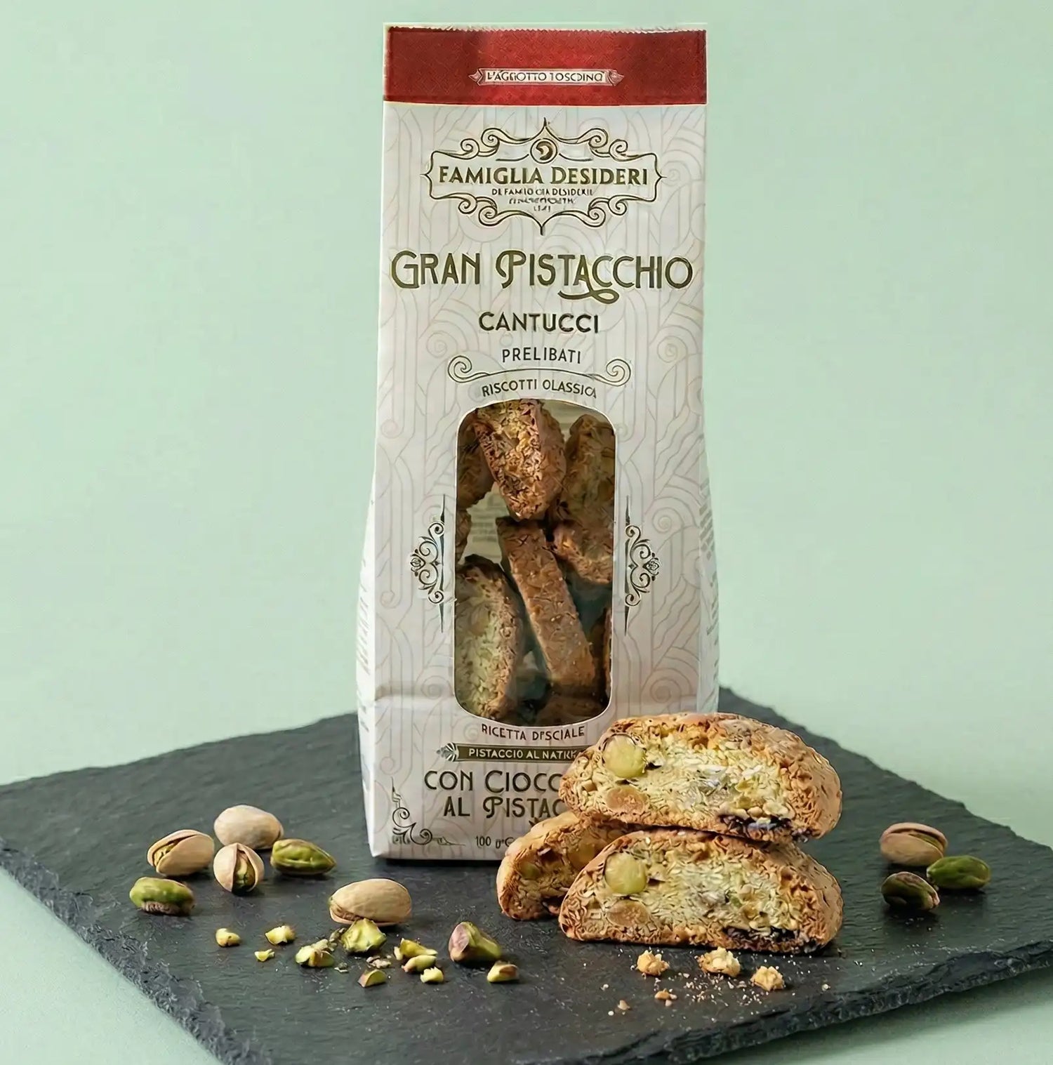 italienische cantucci desideri biscotti mit pistazien