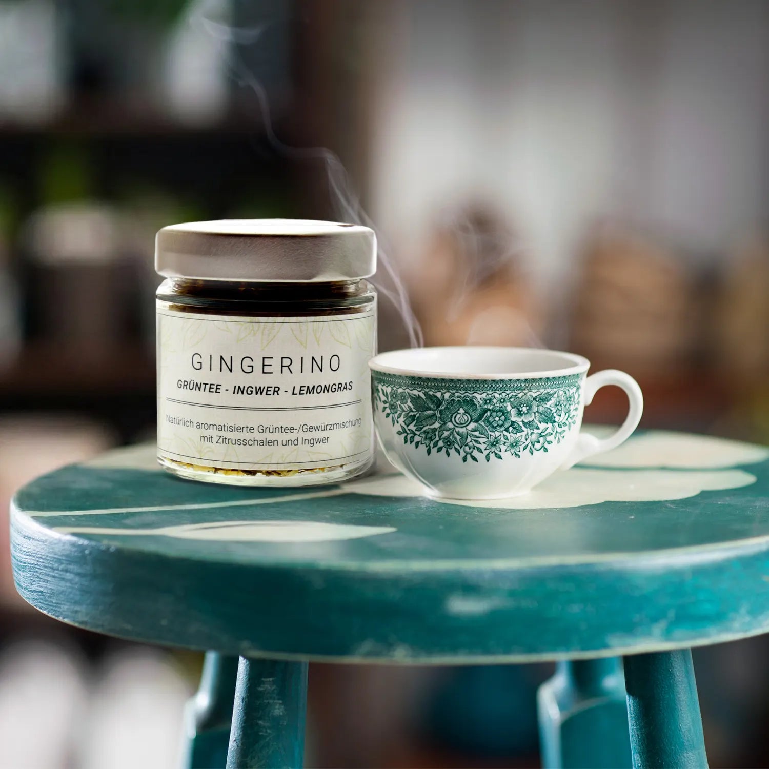 gingerino grüner tee mit ingwer und zitrone aromatisiert - bio 