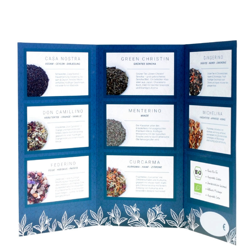teekarte von difiore tea creation für gastronomie
