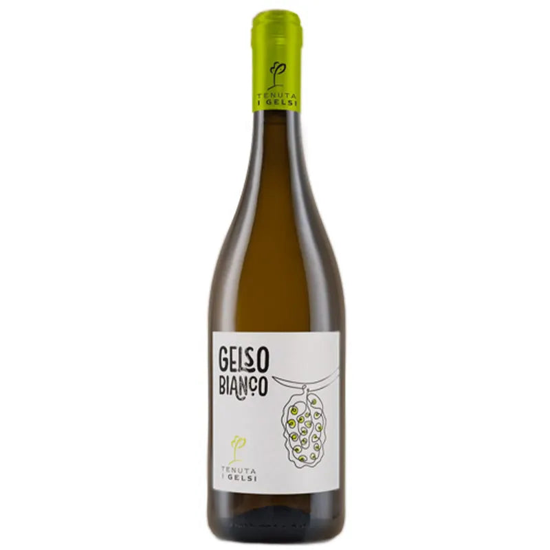 flasche italienischer weißwein gelsi malvasia