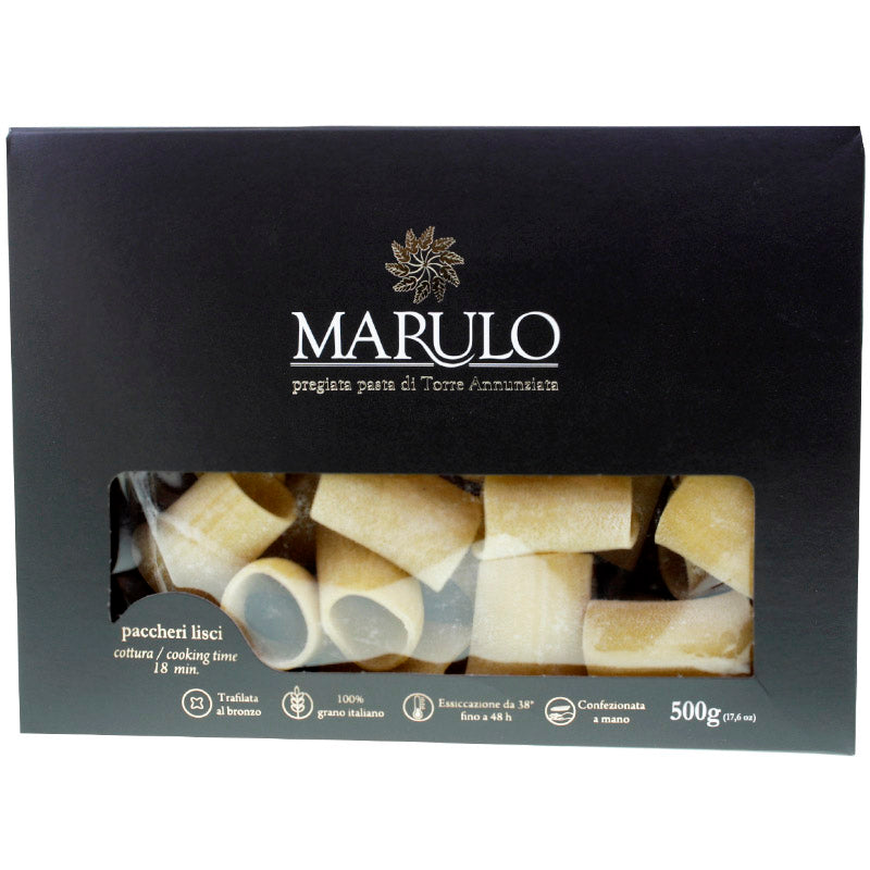 marulo paccheri pasta in der edlen geschenkverpackung