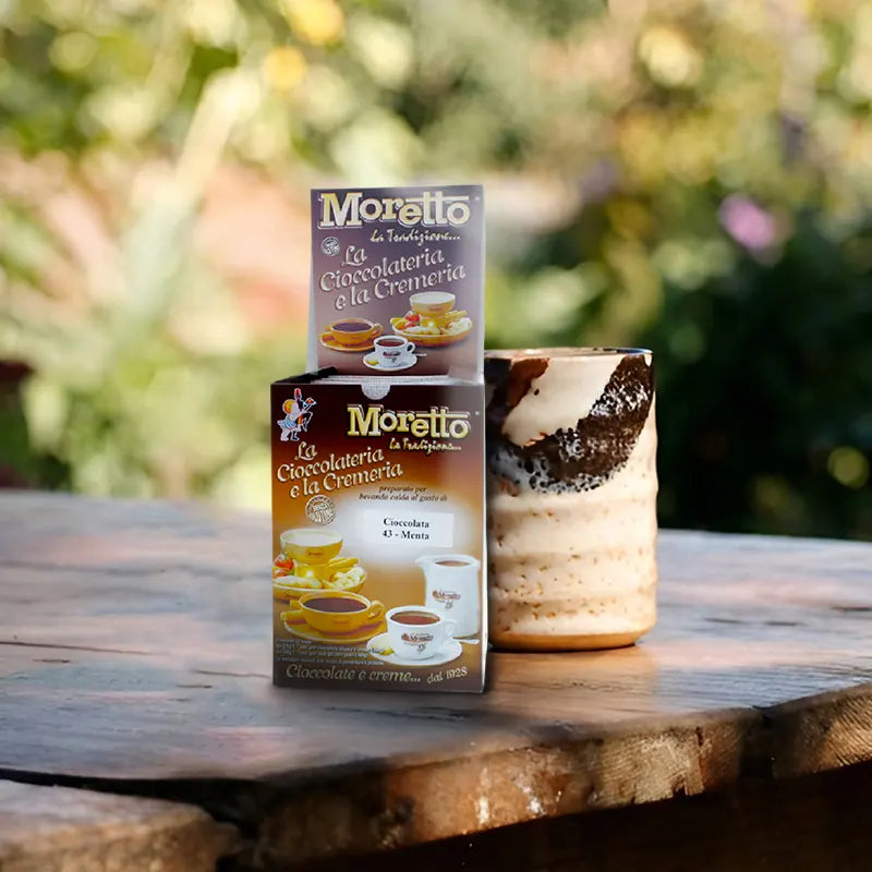 italienische Trinkschokolade mit minzgeschmack von moretto