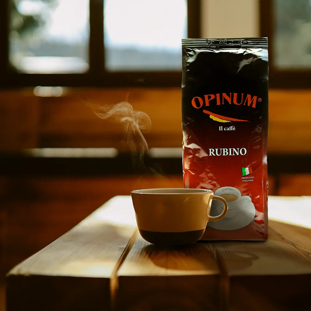 espressobohnen opinum rubino aus italien , feinster kaffee für espresso und cappuccino