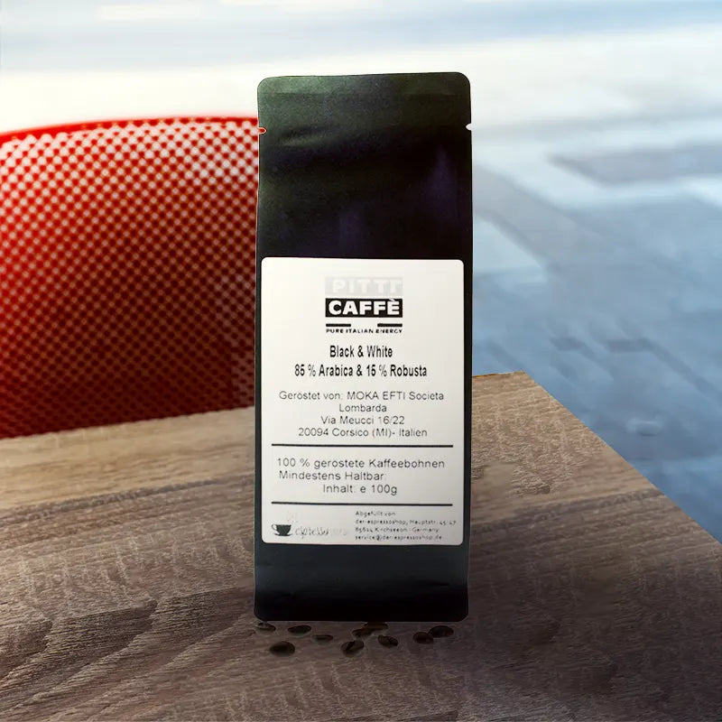 espressobohnen probierpaket 100g von pitti black und white