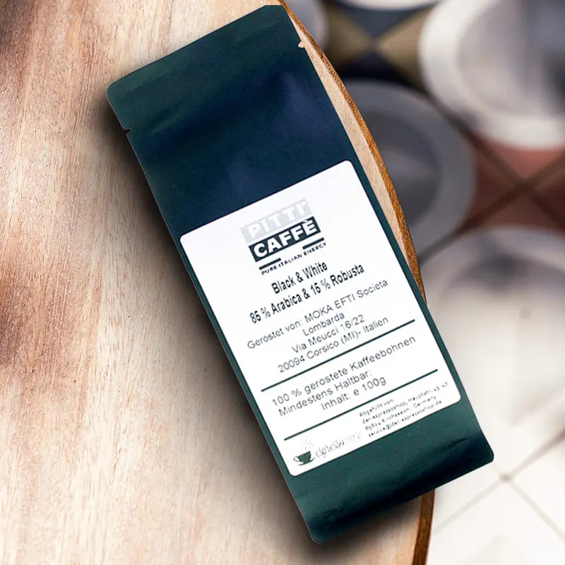 espressobohnen probierpaket 100g von pitti black und white