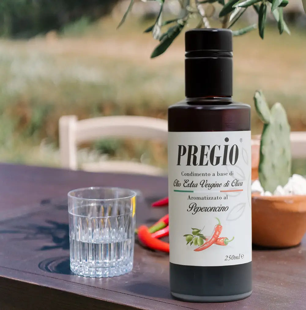 olivenoel aus italien mit peperocinooel verfeinert 