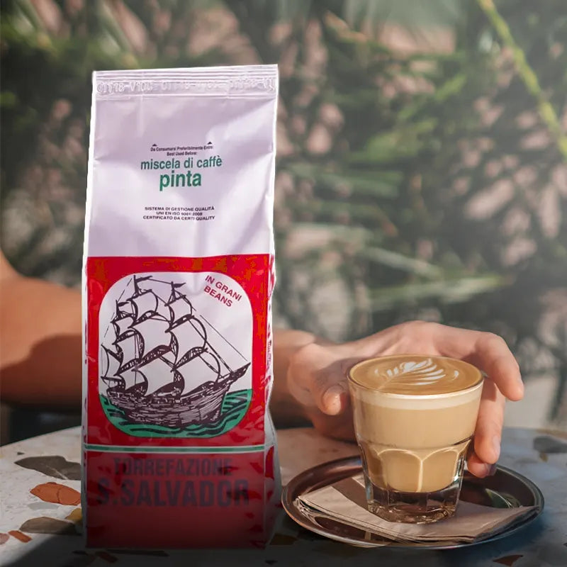 espressobohnen san salvador pinta mit 80 % arabica für espresso und cappuccino