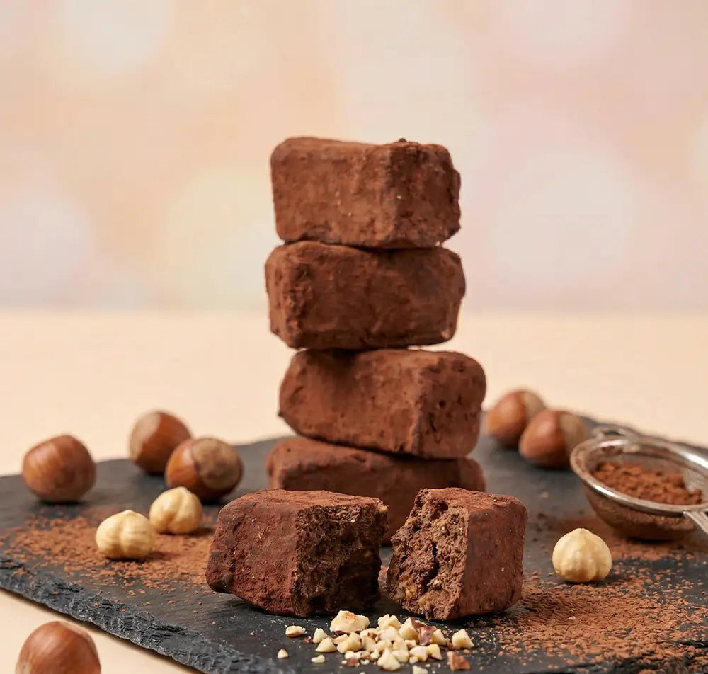 italienische trüffelpralinen aus dem piemont mit hasenlüssen und kakao maufaktur