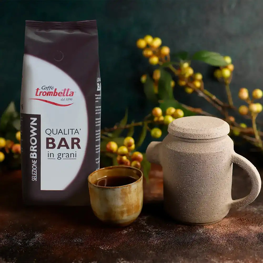caffe trombetta bar brown kaffeebohnen für espresso und cappuccino aus italien