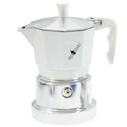 TOP MOKA Espressokocher weiß 1 Tasse
